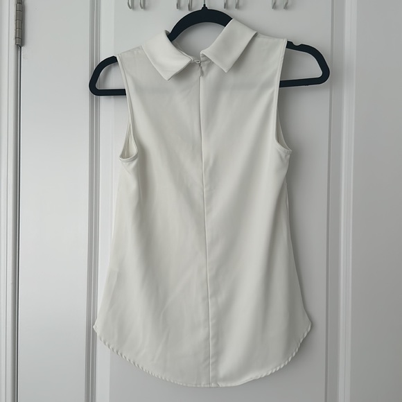 H&M White Sleeveless Blouse (XS) - Picture 2 of 3